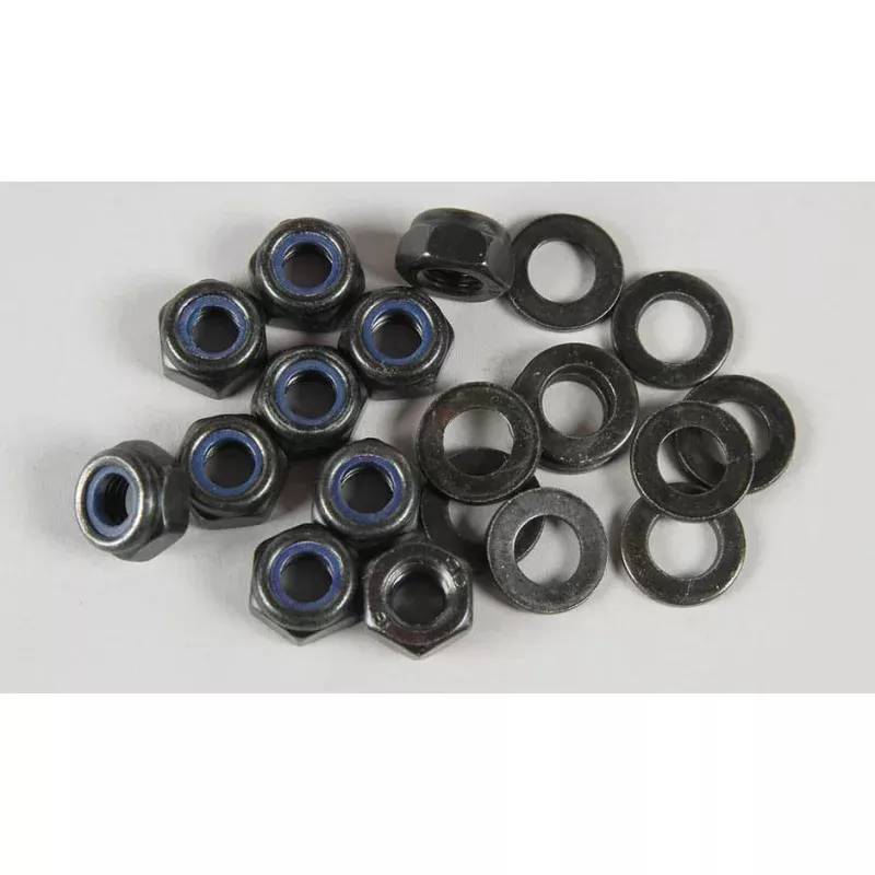 06112 - M6 NUTS WITH DISK, 10PCS.