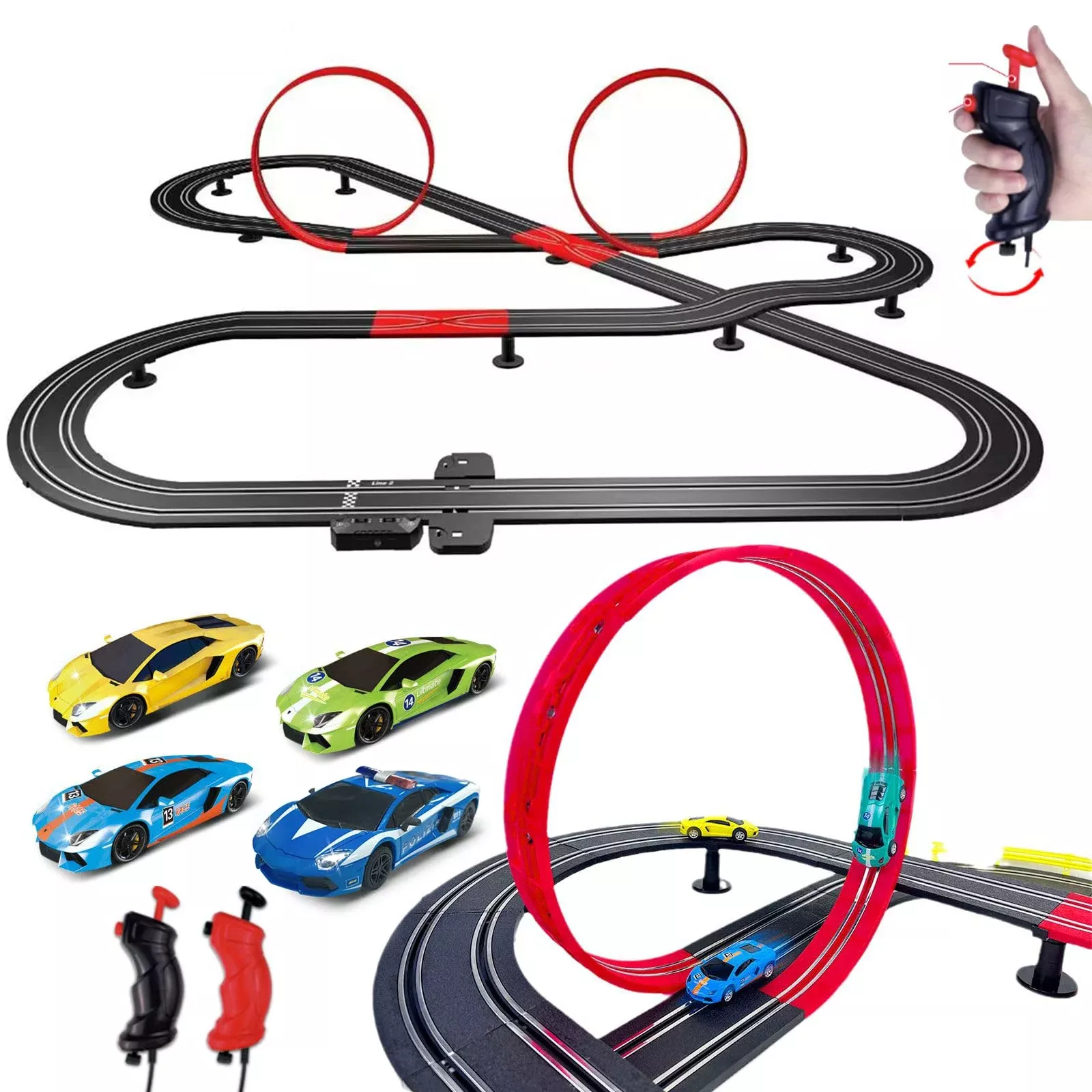 ギンポー 1:64スロットレーシングセット HOスケール