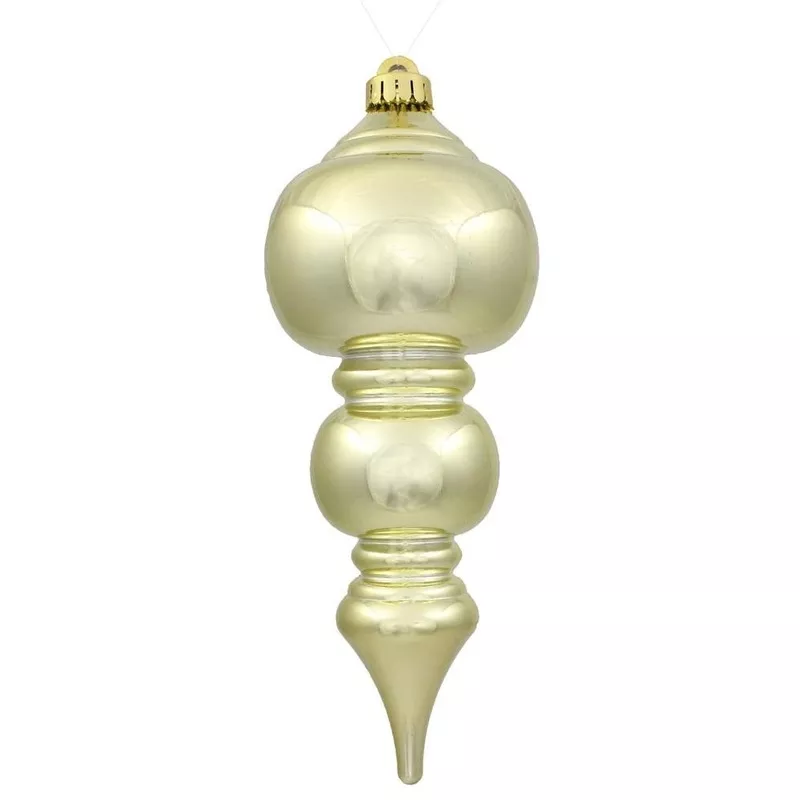 10" Shiny Gold Vacuum Plated Ball Finial Ornament