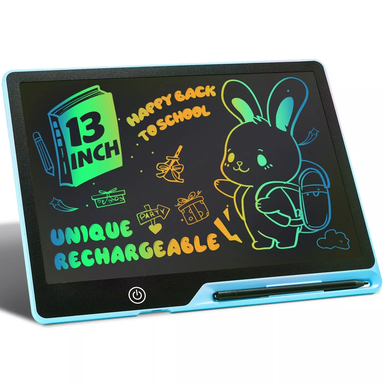 13 Inch Lcd Writing Tablet For Kids, Rechargeable Doodle Board, Kid Dr