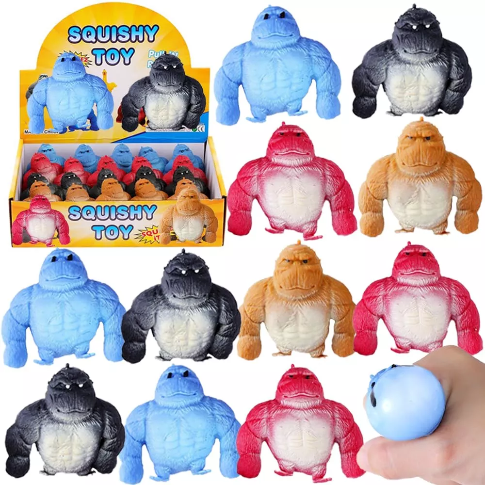 20 Pack Mini Monkey Stress Balls, Squishy Monkey Decompress And Squeez