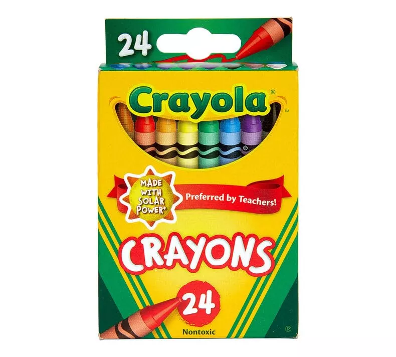 24 Pack Crayons, Classic Colors, Crayons For Kids, School Crayons, Ass