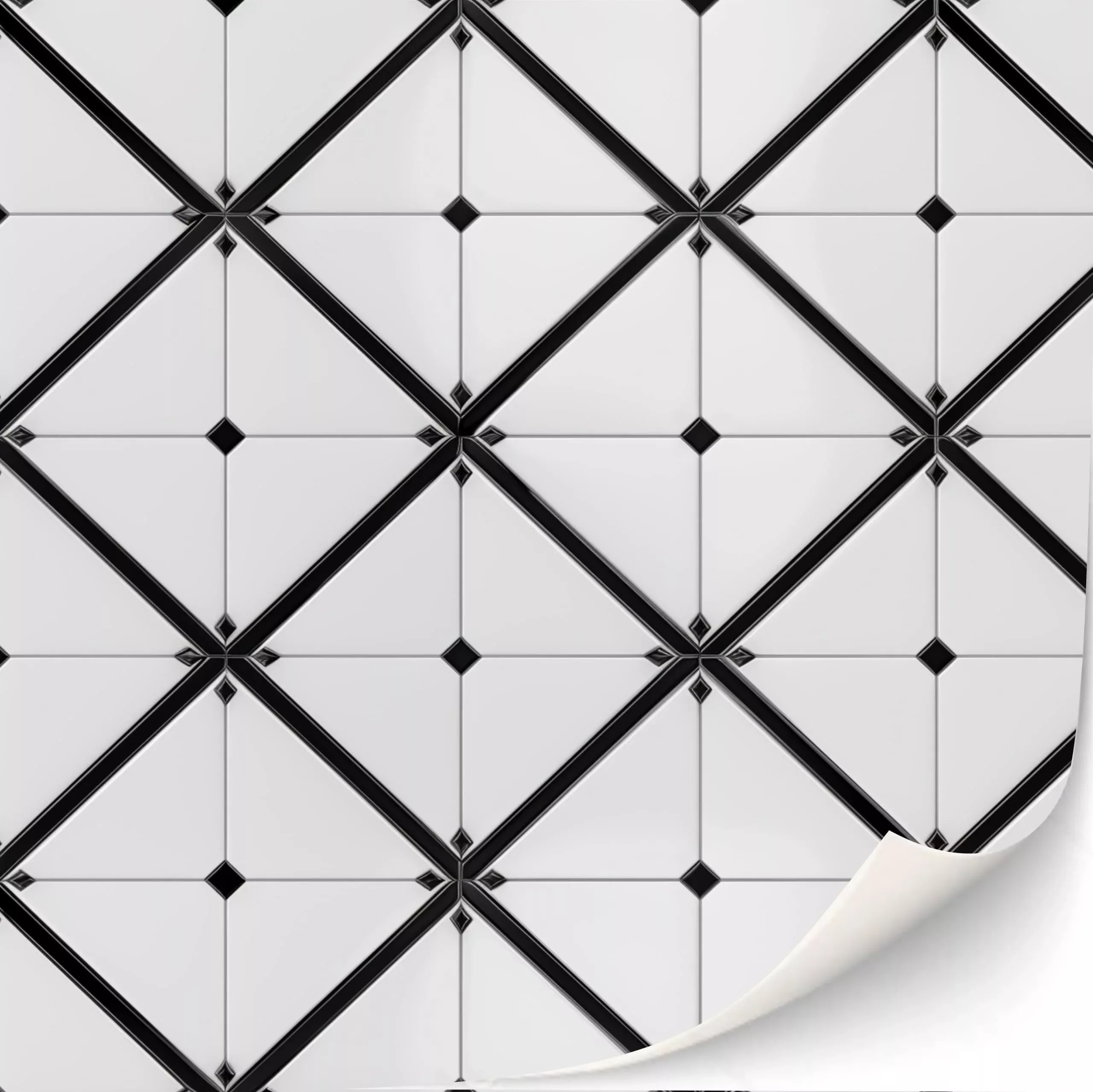 3 Sheets Self Adhesive Floor Tiles For Dollhouse 1:12 Scale (Tile Patt