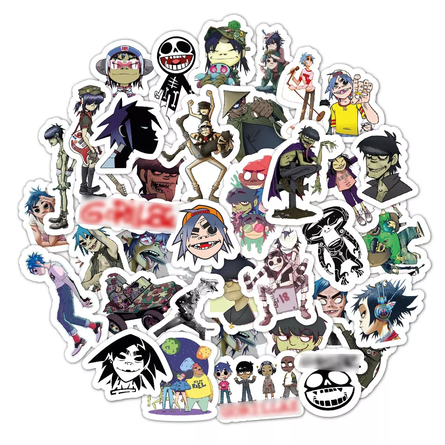 36Pcs Gorilla Stickers, Gorilla Merch, Merchandise, Rock Band Stickers