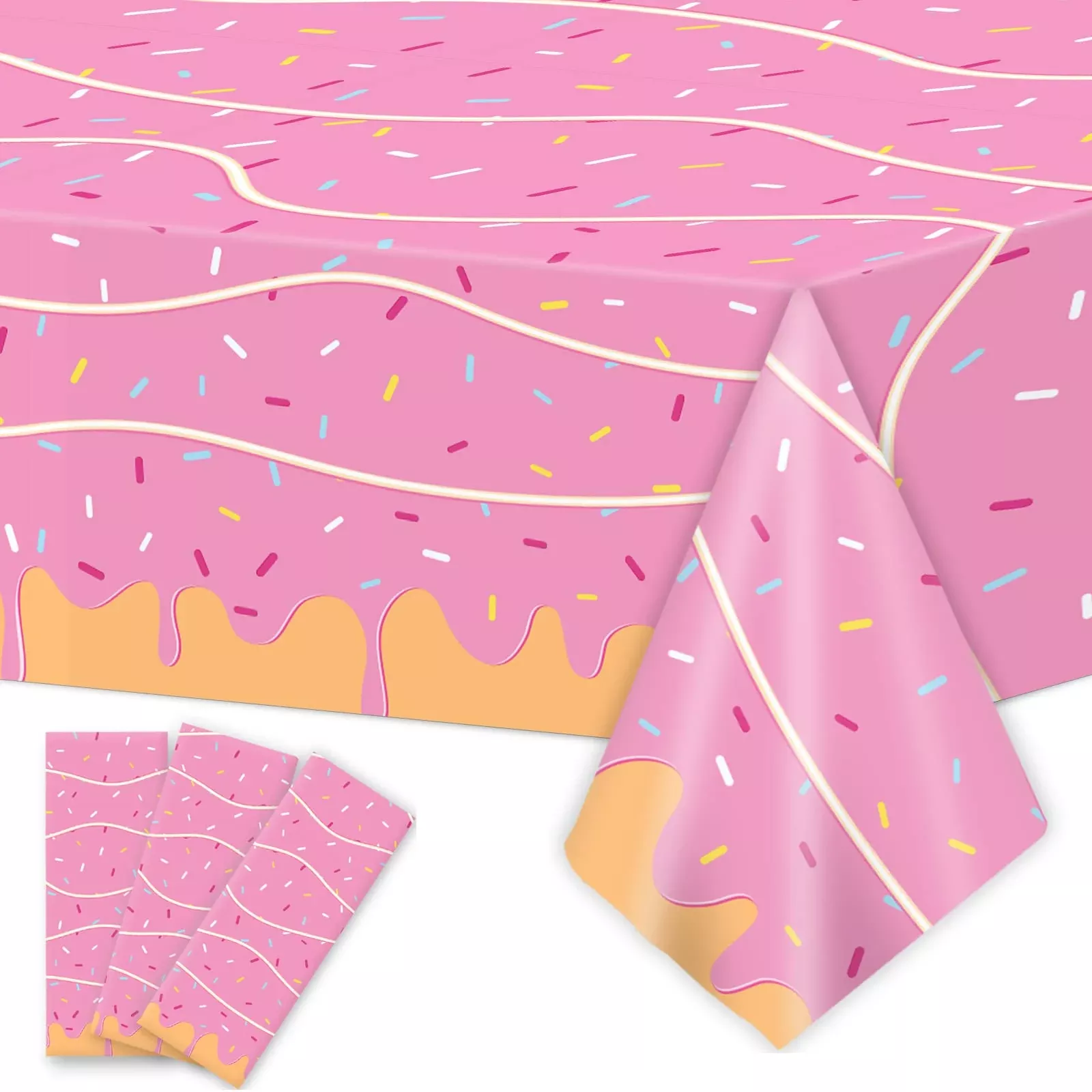 3Pcs Donut Themed Birthday Party Decorations Donut Themed Party Plasti