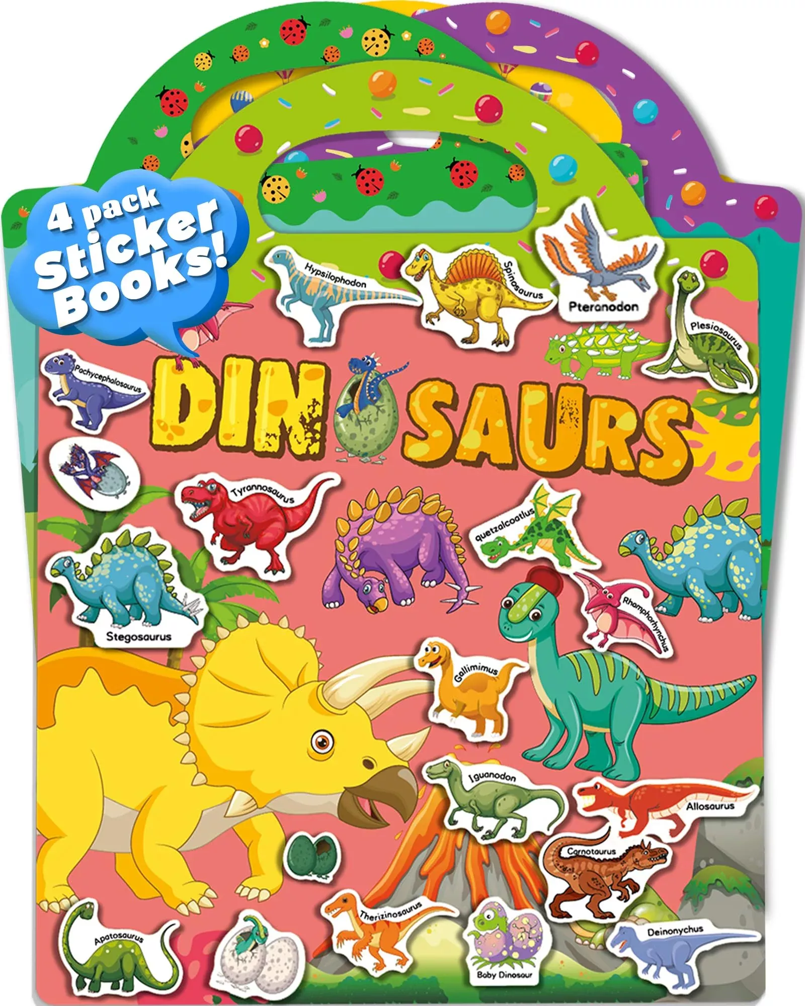 4 Pack Reusable Sticker Book For Toddlers, Toddler Sticker Book For Ki