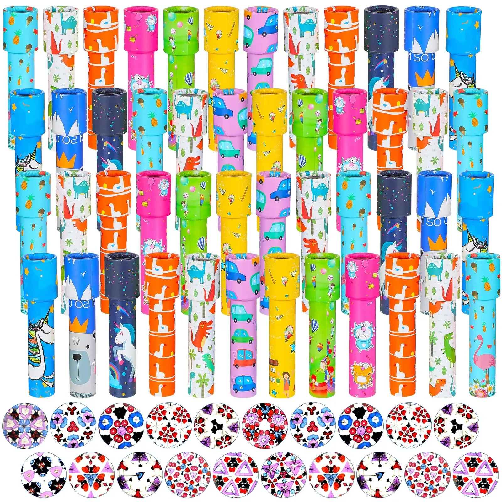 48 Pcs Kaleidoscopes, Vintage Classic Kaleidoscope Toys Educational Pa