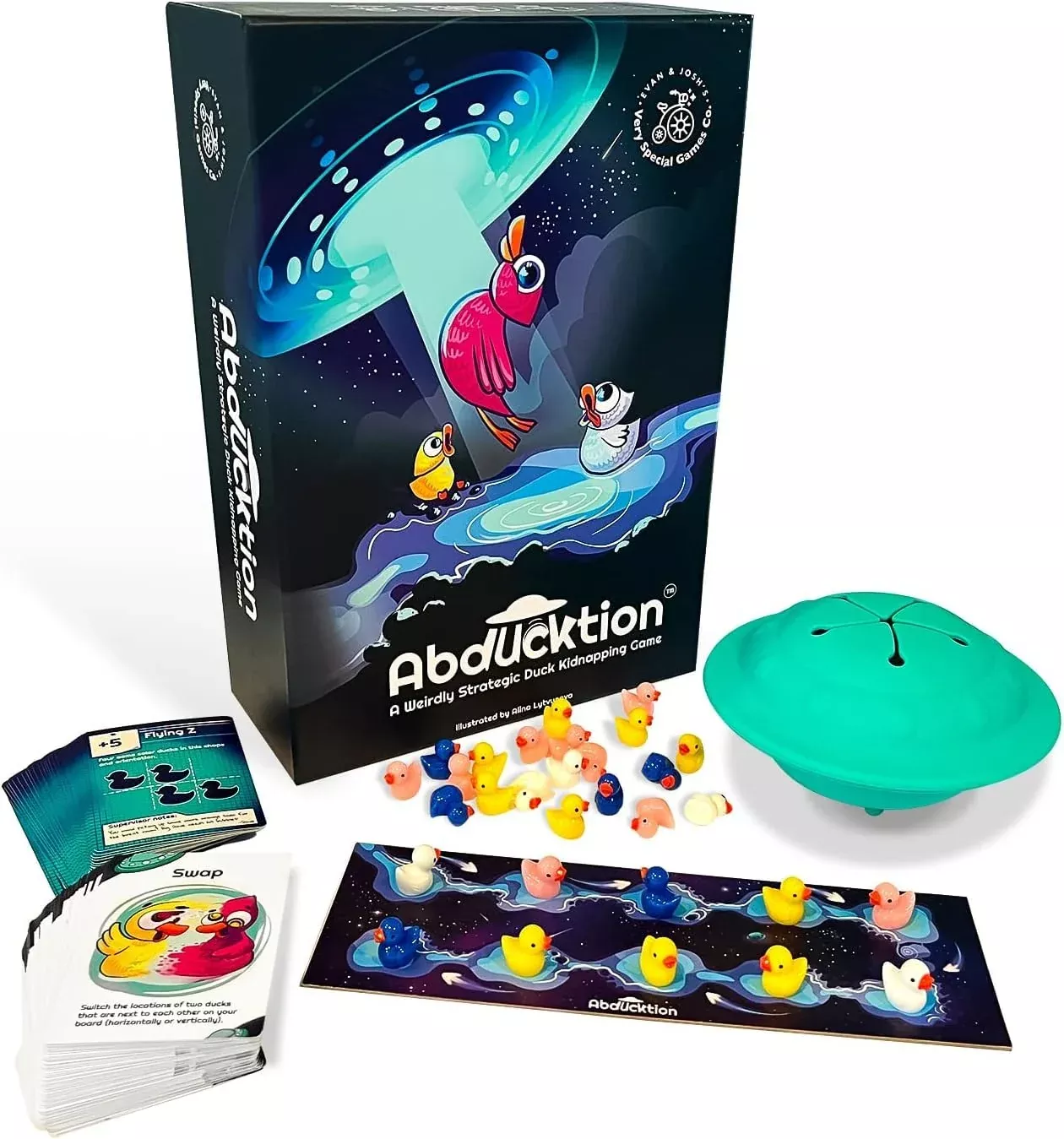 Abducktion Duck Kidnapping Game for 2-4 Players, Orange, 20
