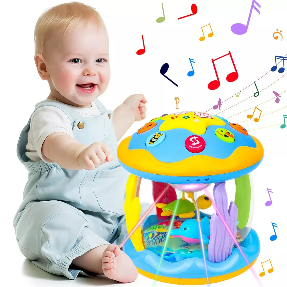 Aboosam 360° Rotation Baby Toy Projector, Multicolor, Medium