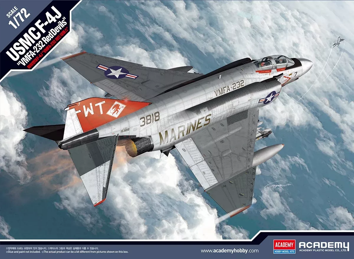 ACADEMY 12556 1/72 USMC F-4J VMFA-232 Red Devils Jet Model Kit