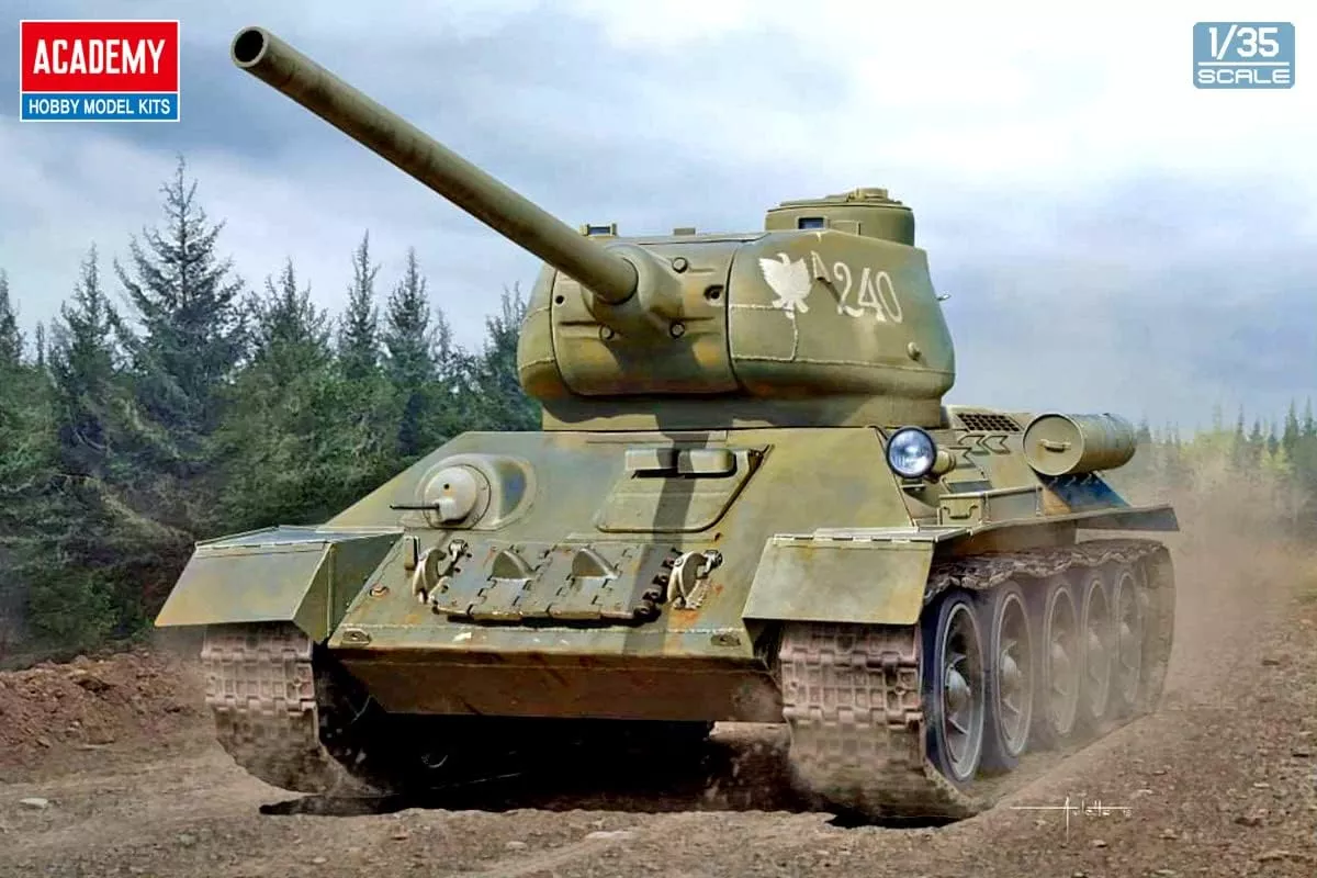 ACADEMY 13554 1/35 Russian T34/85 Tank Model Kit
