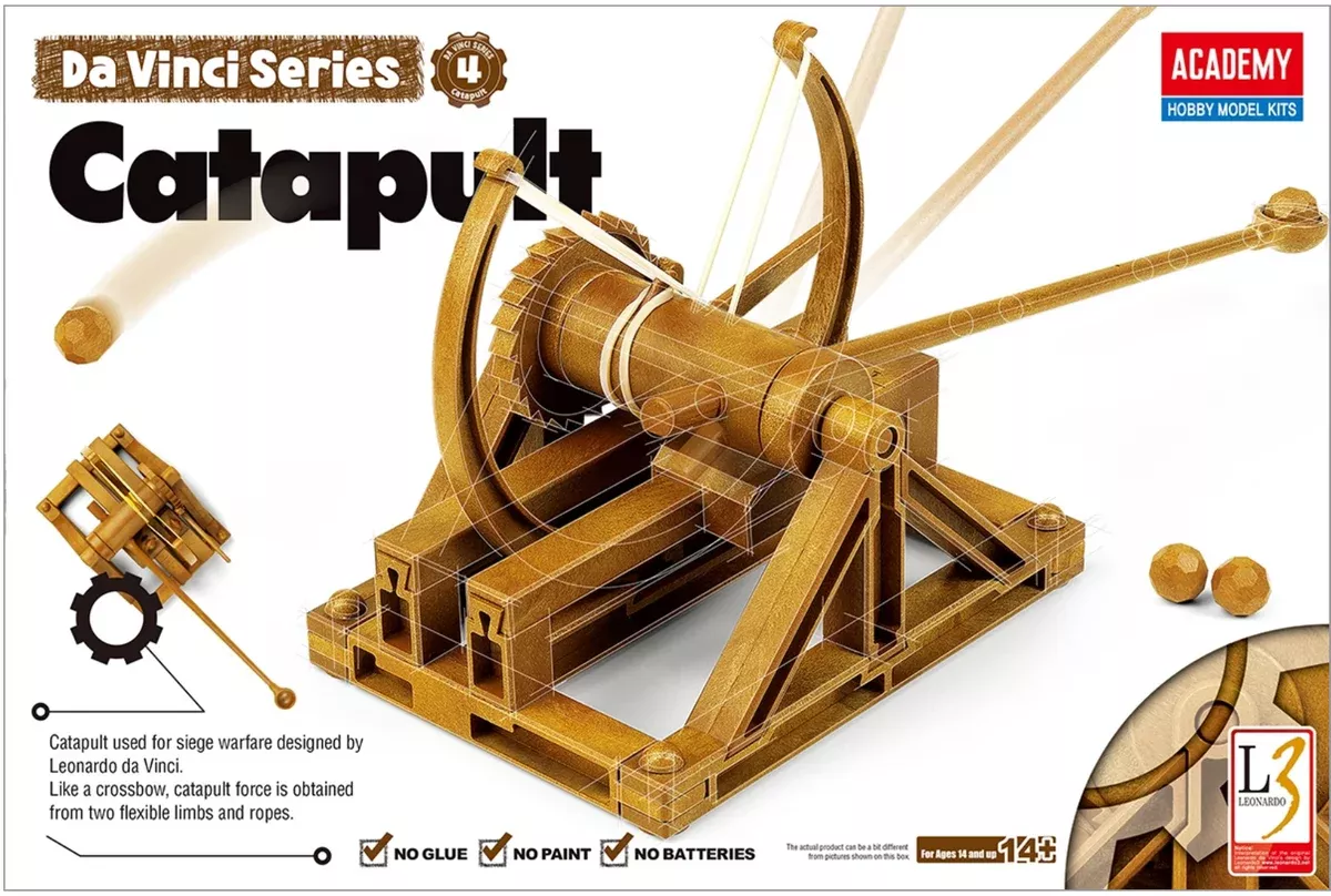 ACADEMY 18137 Da Vinci Series Catapult Mechanical Model Kit