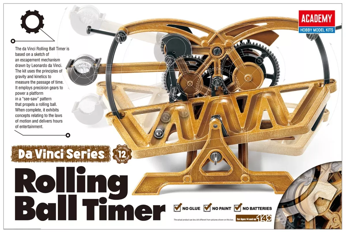 ACADEMY 18174 Da Vinci Series Rolling Ball Timer Mechanical Model Kit