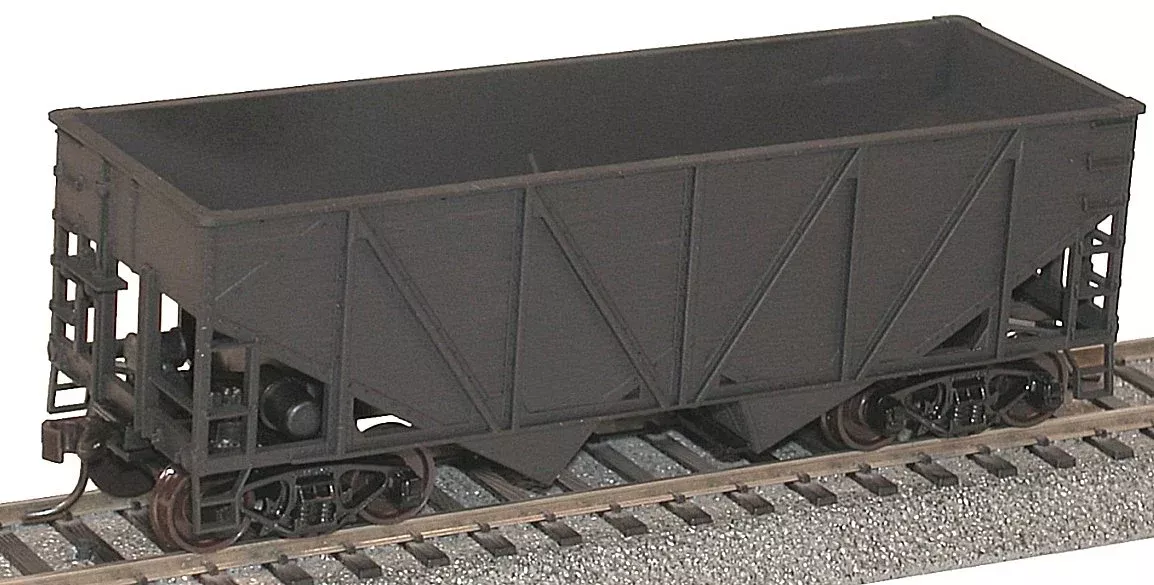 Accurail 2700 HO Scale Wood Side 2 Bay Open Hopper Kit Undecorated