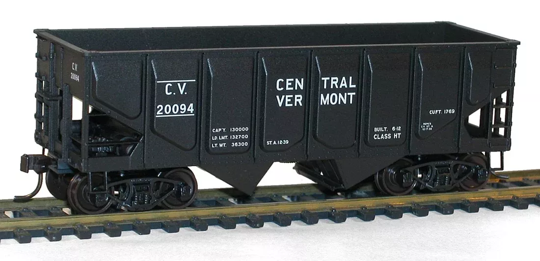 Accurail 2819 HO Scale Panel Side 2 Bay Open Hopper Kit Central Vermont CV 20094