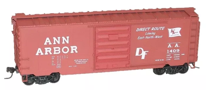 Accurail 3450 HO Scale 40' PS-1Boxcar Kit Ann Arbor AA 1409