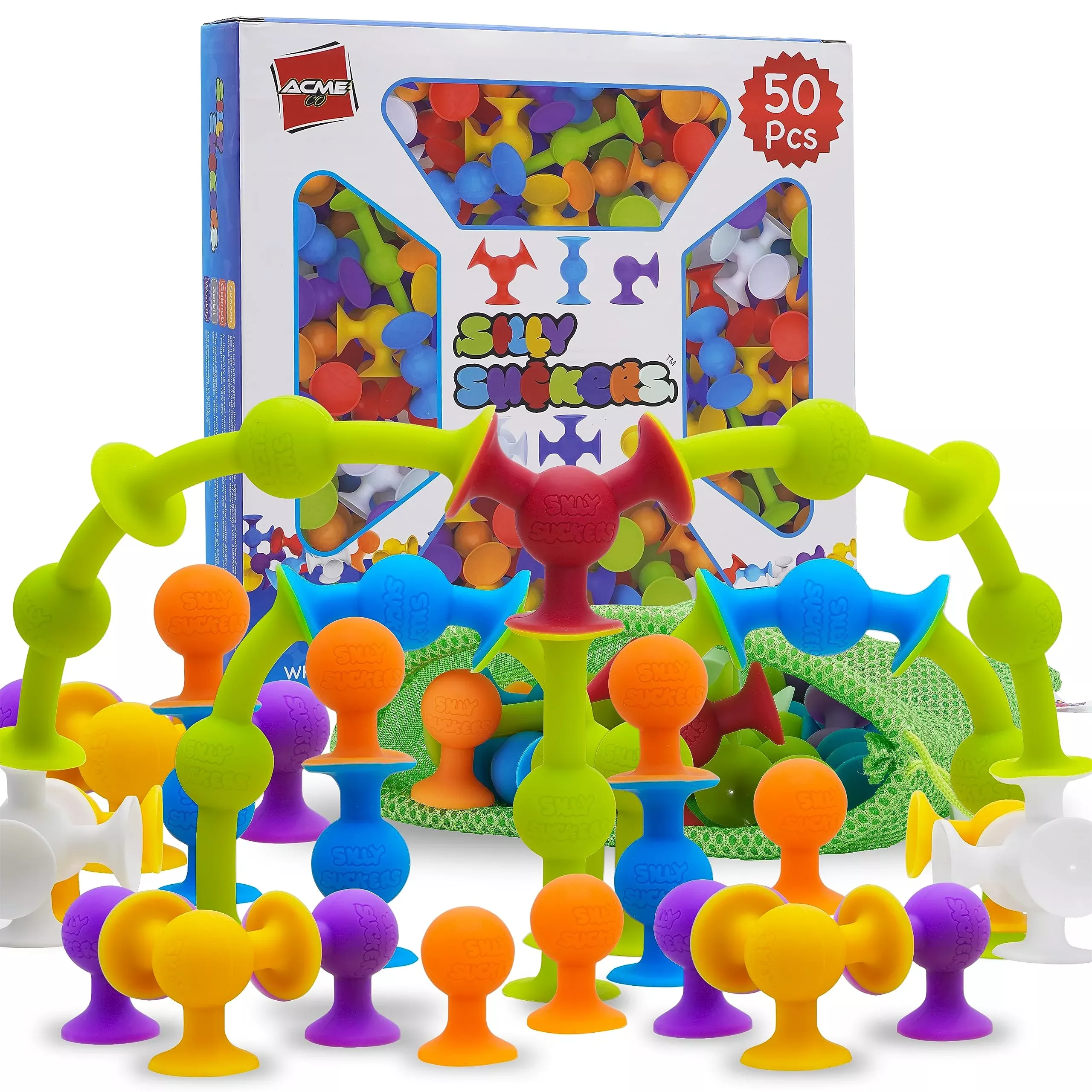 ACME CO Suction Cup Baby Toys 50pcs Small Multi-Color Sensory Play