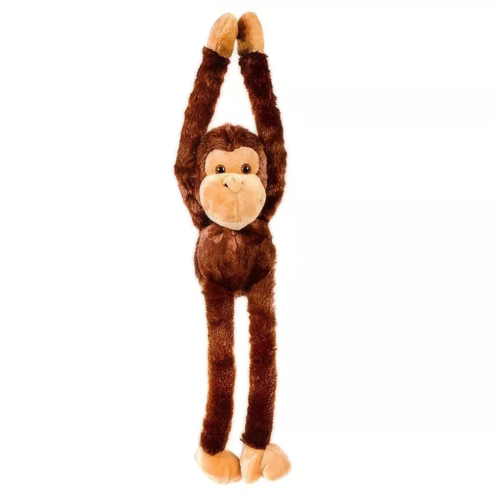 Adventure Planet Large Plush Monkey - Hook and Loop Stuffed Animal, Or