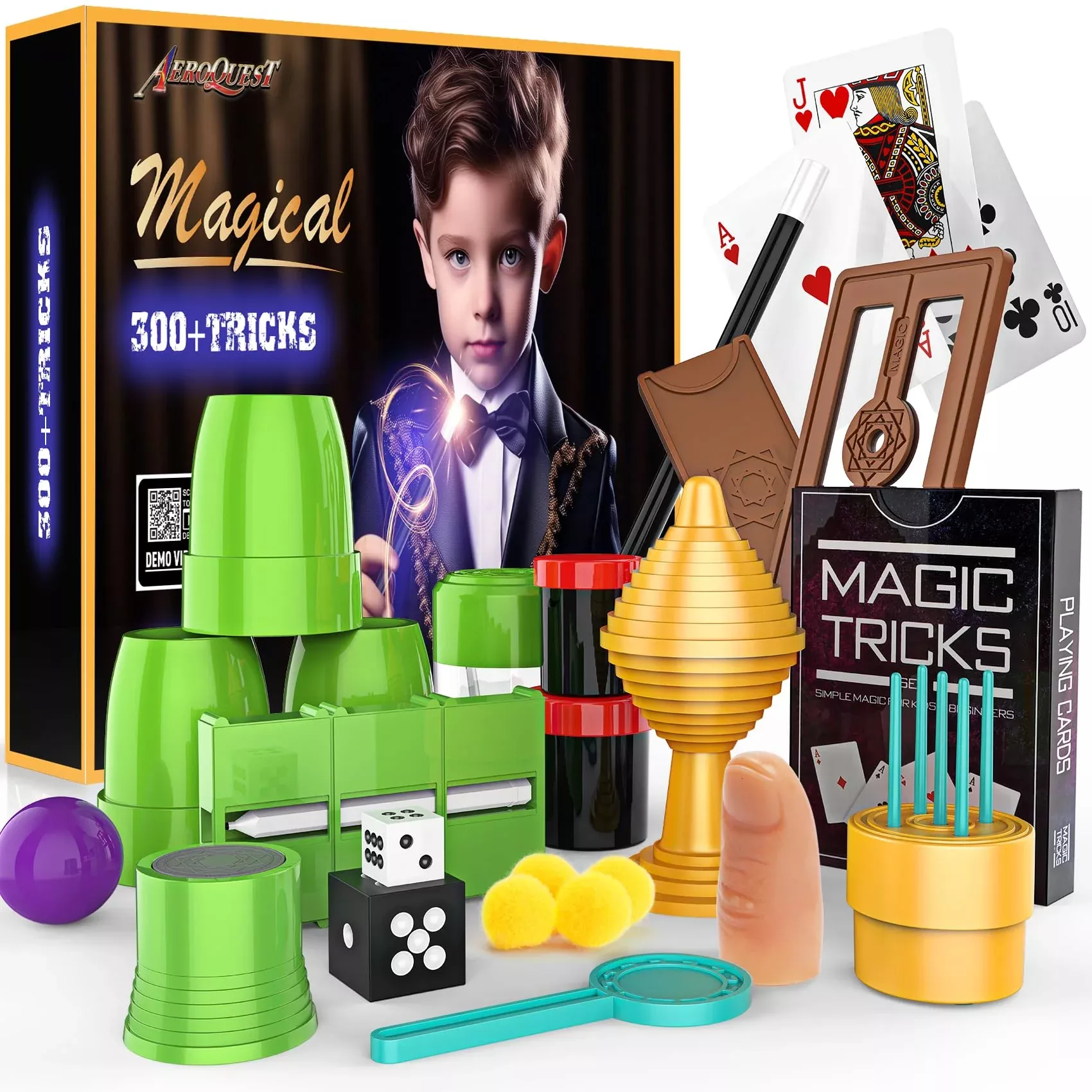 AEROQUEST Kids Magic Set - 300+ Tricks - Medium - Ideal for Ages 6