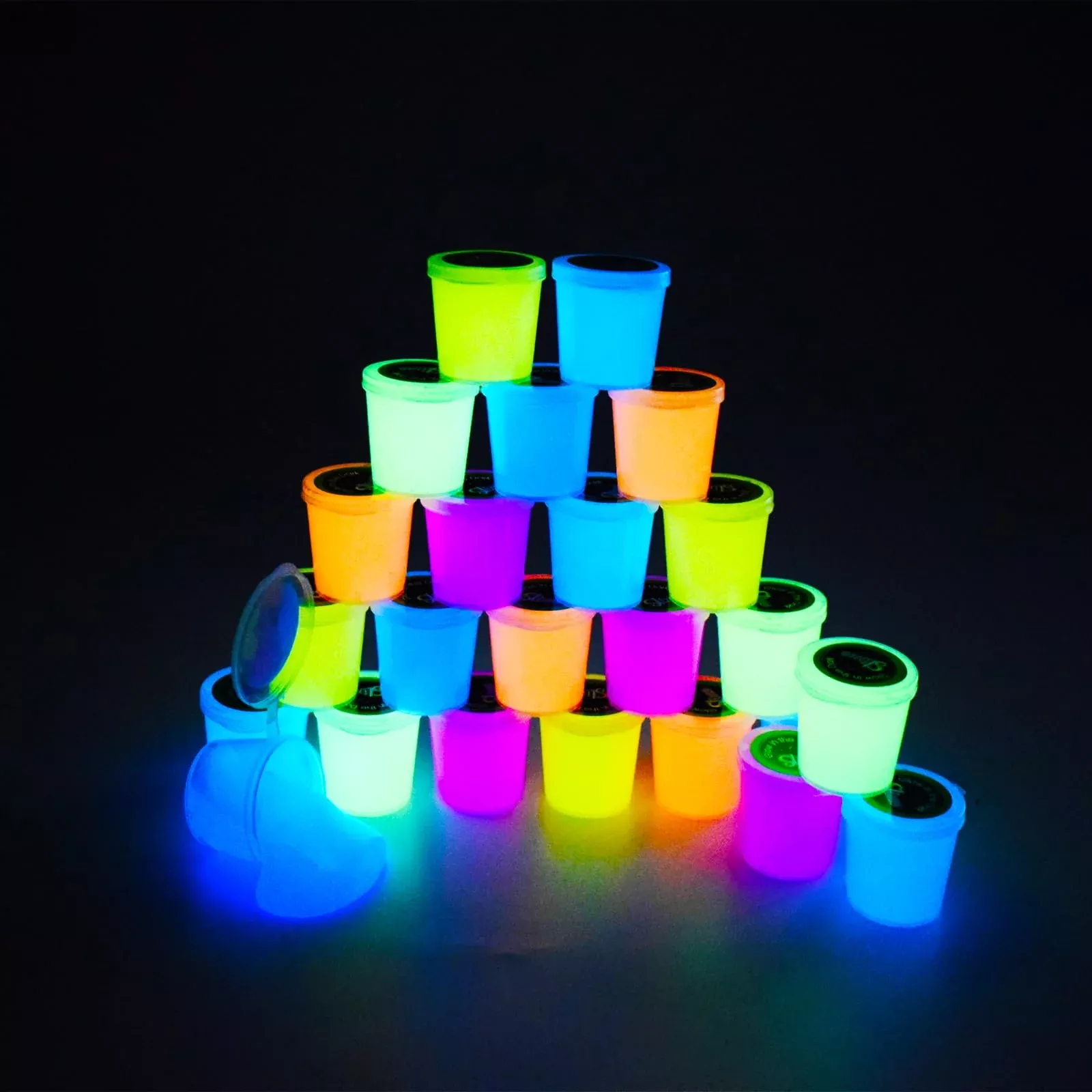 Aeyiakov Glow in the Dark Slime Kit 24 Pack, 2.68in
