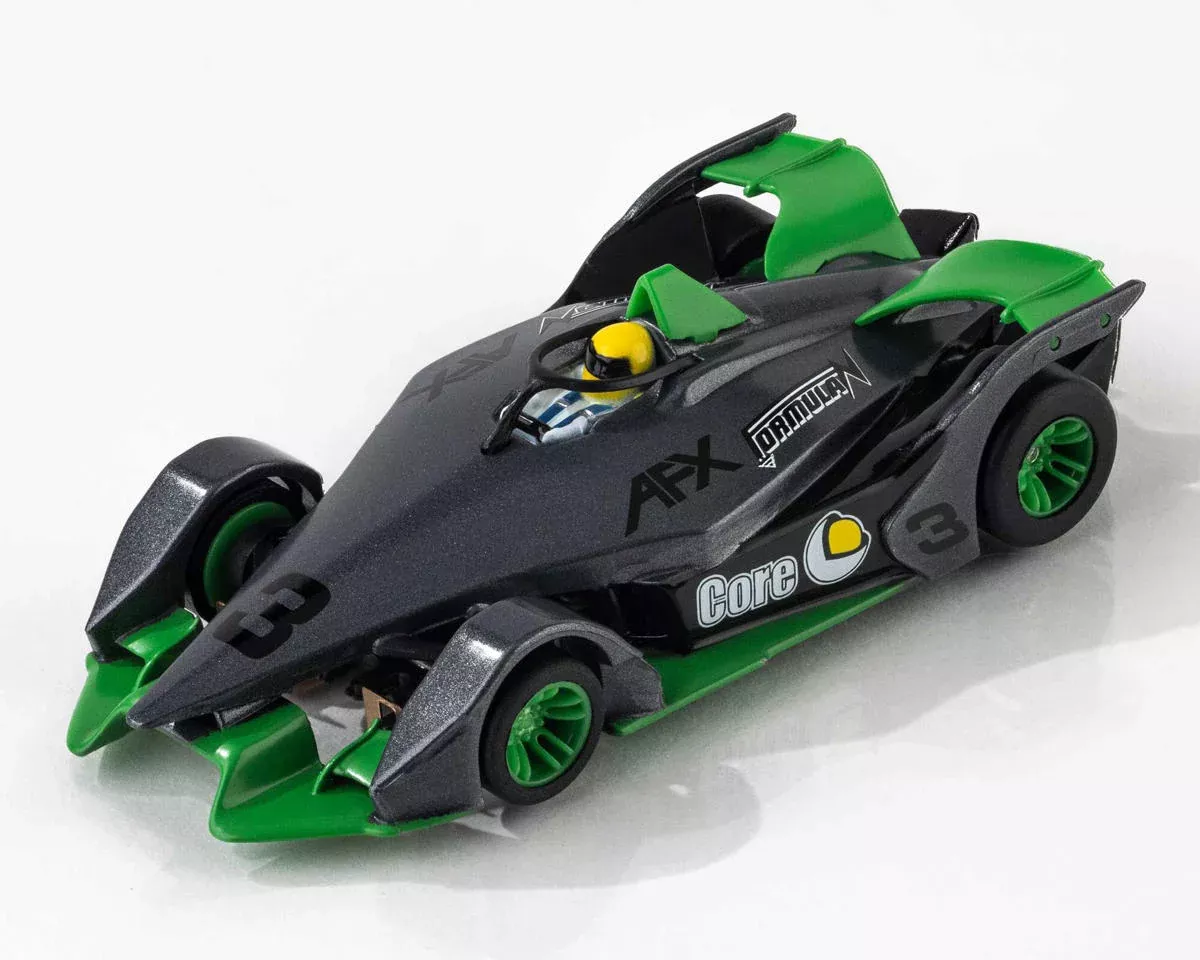 AFX Racing 22064 Mega G+ Formula N #3 Slot Car Silver and Green