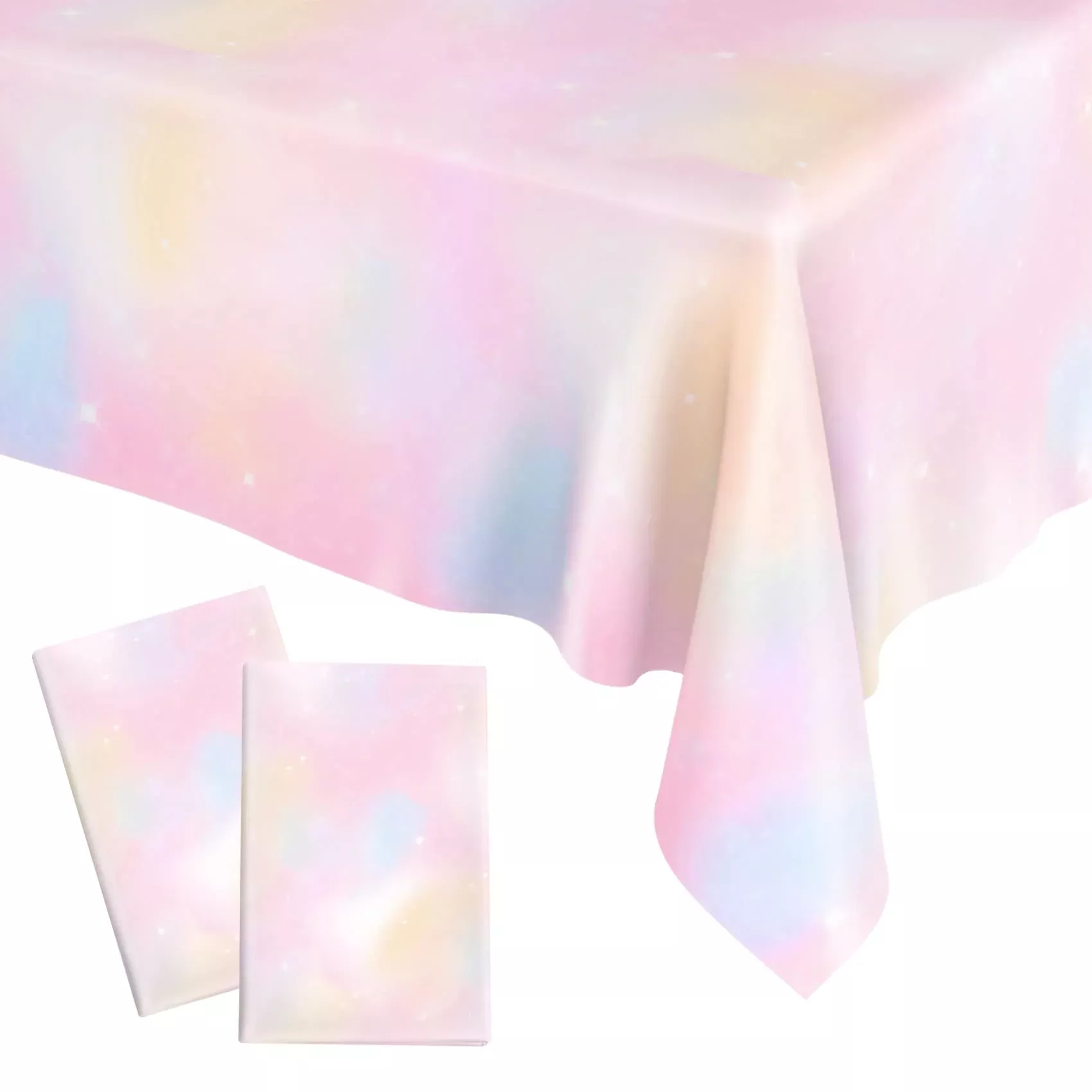 Agltp Rainbow Tablecloth, 54x108 inches, Multi Color, 8 Pack