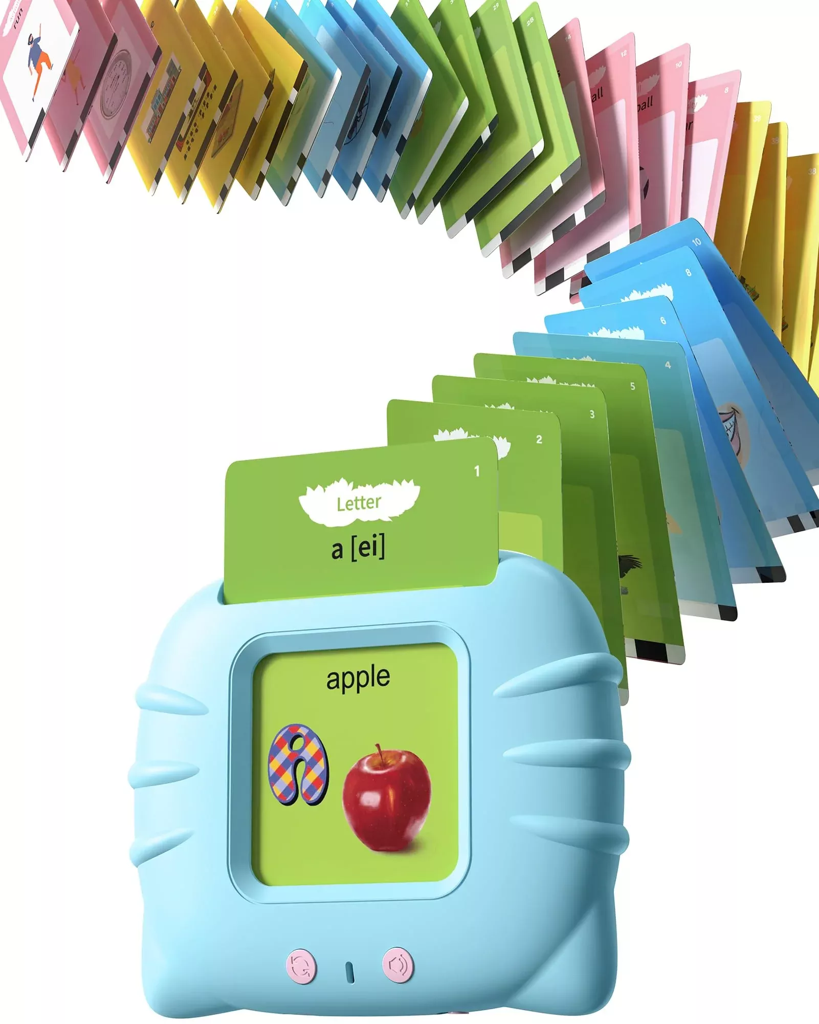 Airbition Talking Flash Cards Reader for Toddlers, Blue, 510 Words