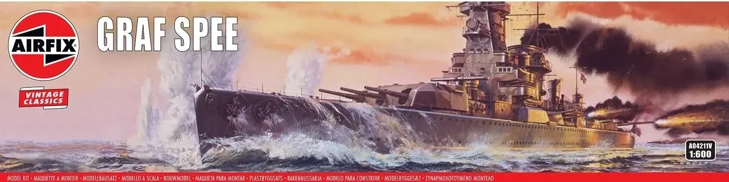 AIRFIX Models A04211V 1/600 Admiral Graf Spee Warship Model Ship Kit