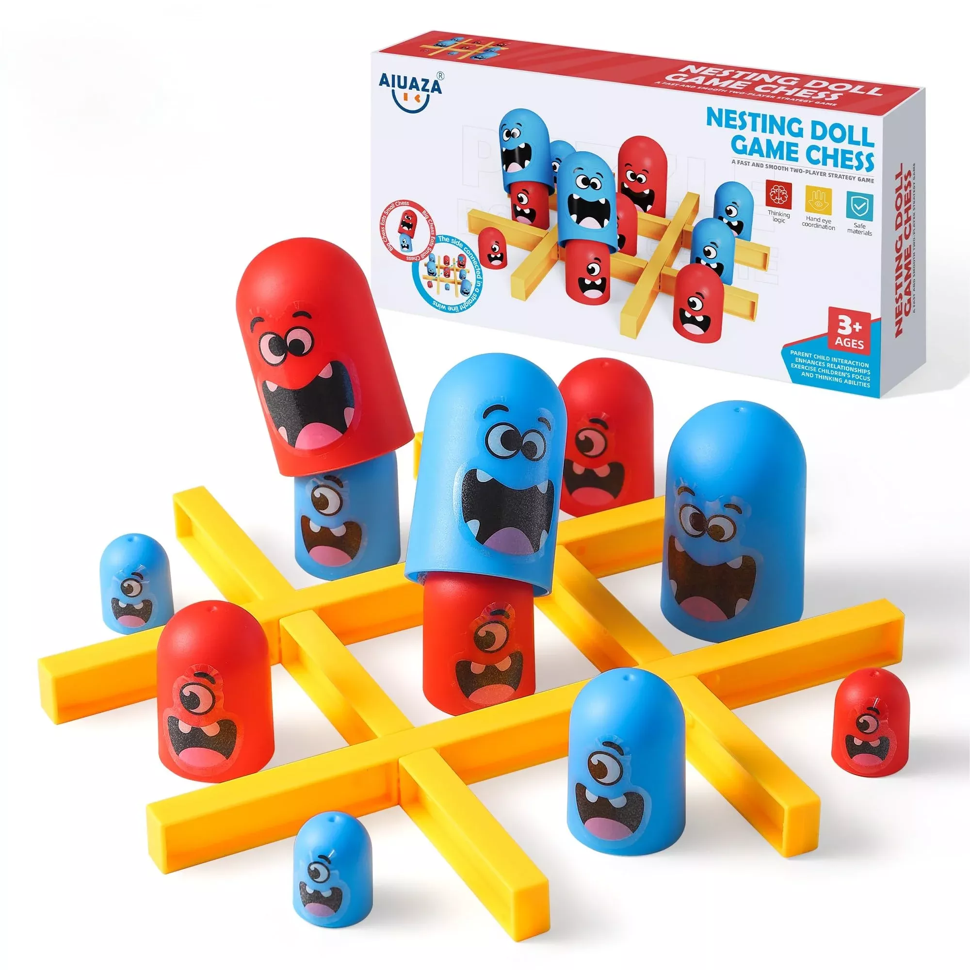 AIUAZA Nesting Doll Chess Set for Kids, Medium, 1pc, Color
