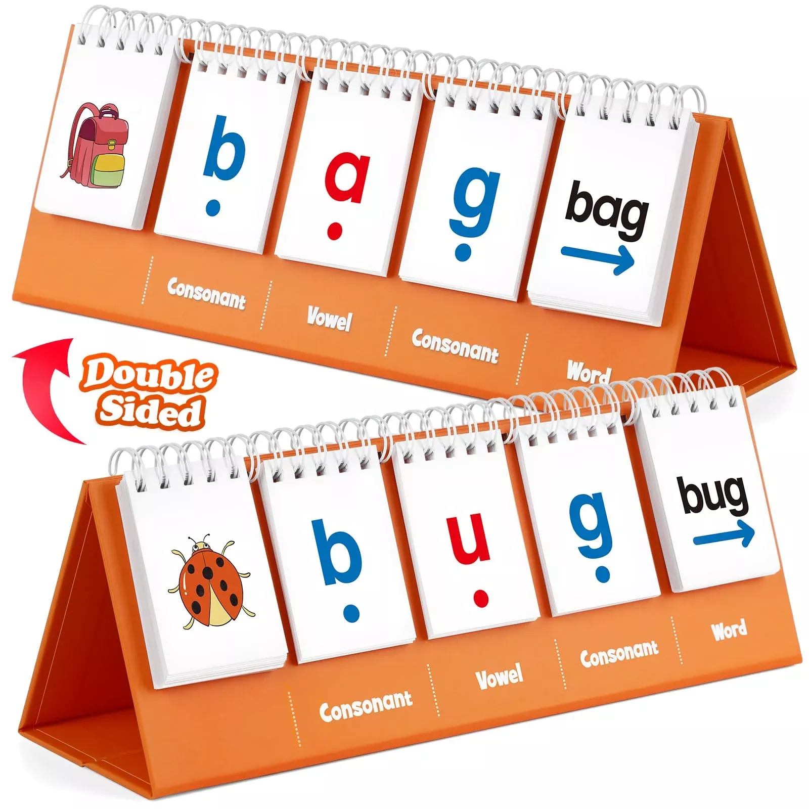 Aizweb CVC Word Games Flash Cards - Phonics Learning Toy for Preschool