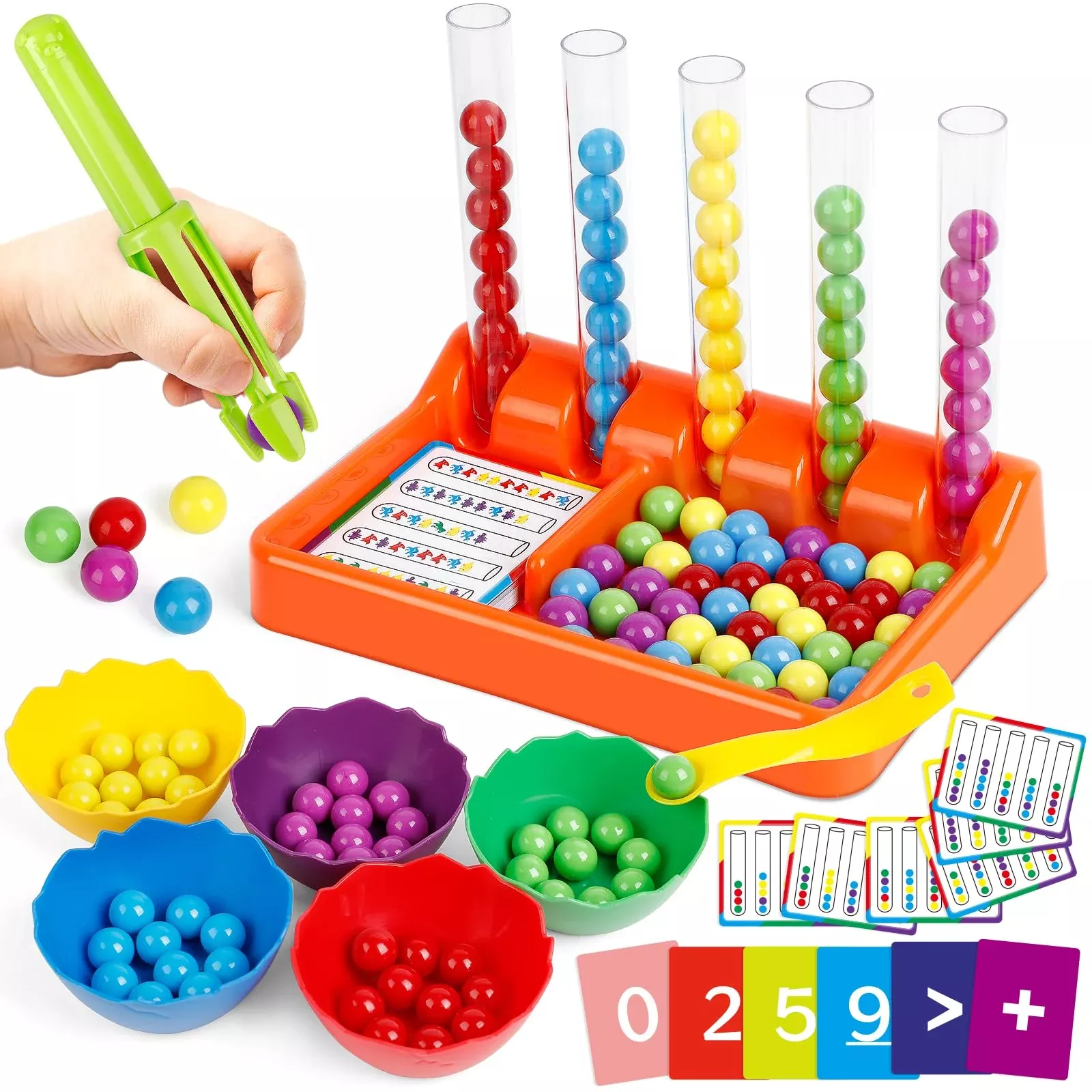 Aizweb Montessori Counting and Color Sorting Toys, STEM Learning Activ
