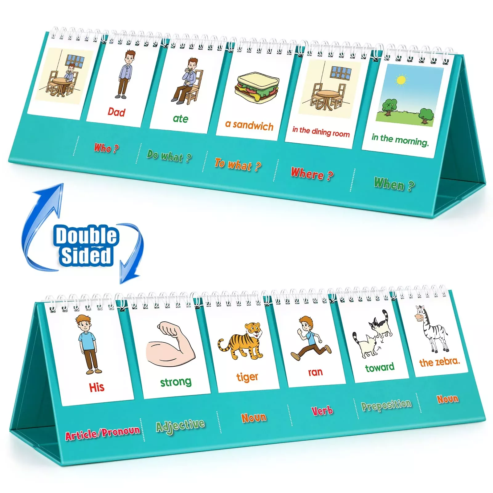 Aizweb Reading Manipulatives for K-2, Large, White, Educational Cards