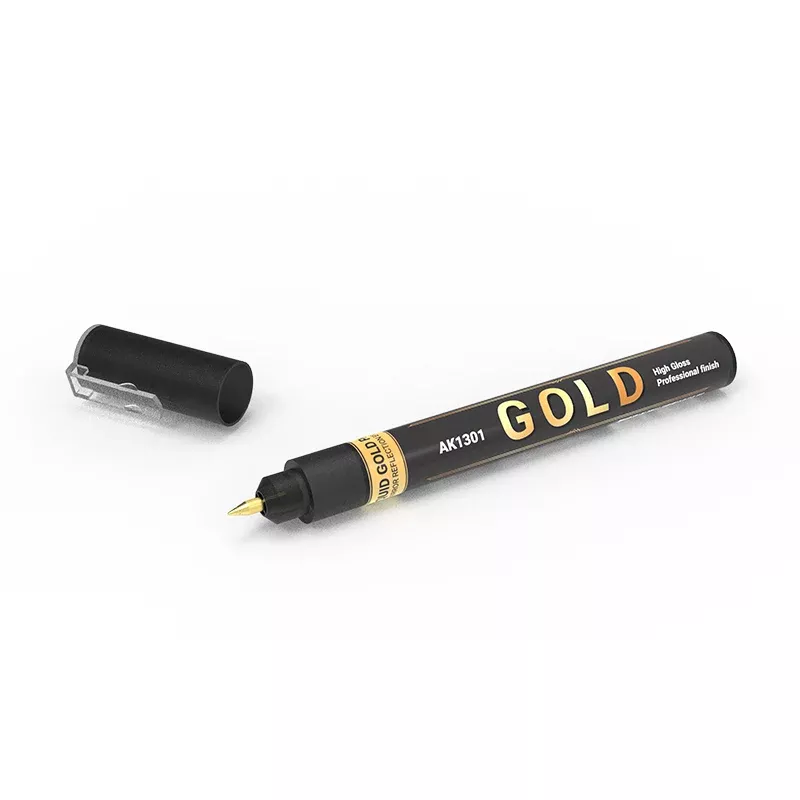 AK Interactive 1301 Metallic Liquid Marker Gold 1mm
