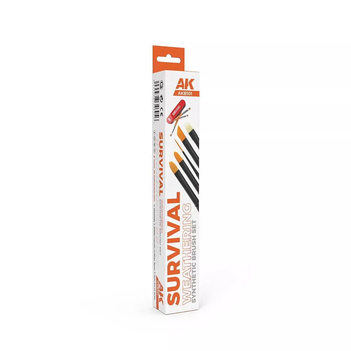 AK Interactive B101 Survival Weathering Brush Set 5 Pack
