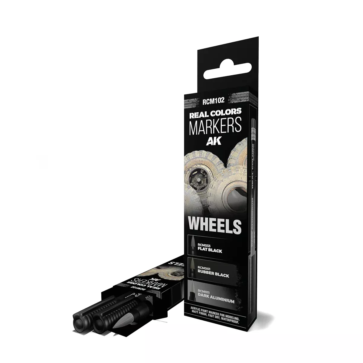AK Interactive RCM102 Real Color Paint Marker Wheels Set (3 Pack)
