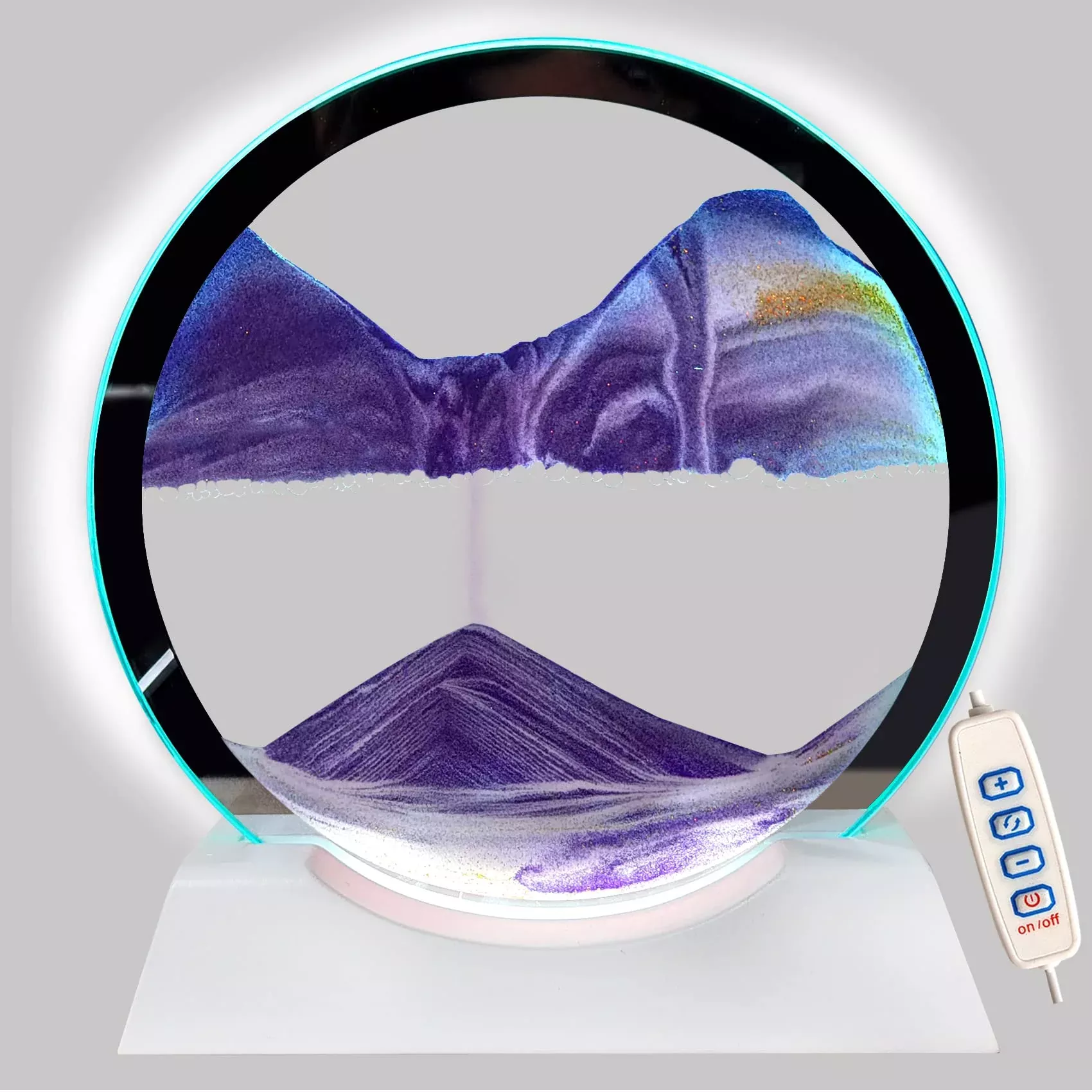 Akaco Moving Sand Painting Lamp, 7-Inch, Purple, USB Operated