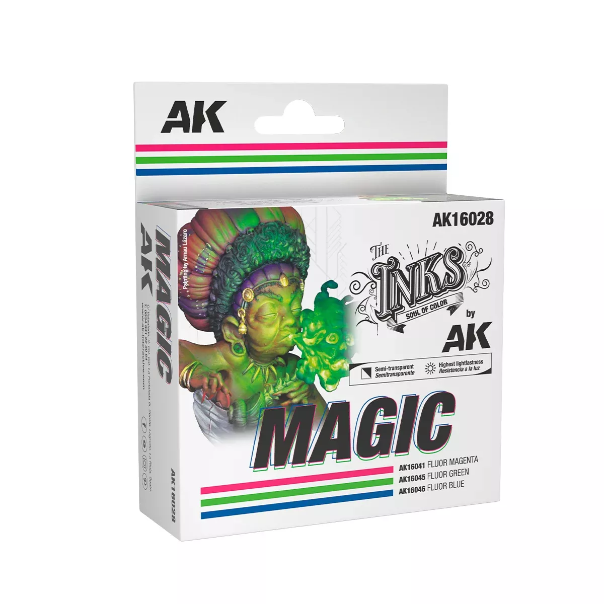 AKI 16028 Inks: Magic Acrylic Set (3 30ml Bottles)
