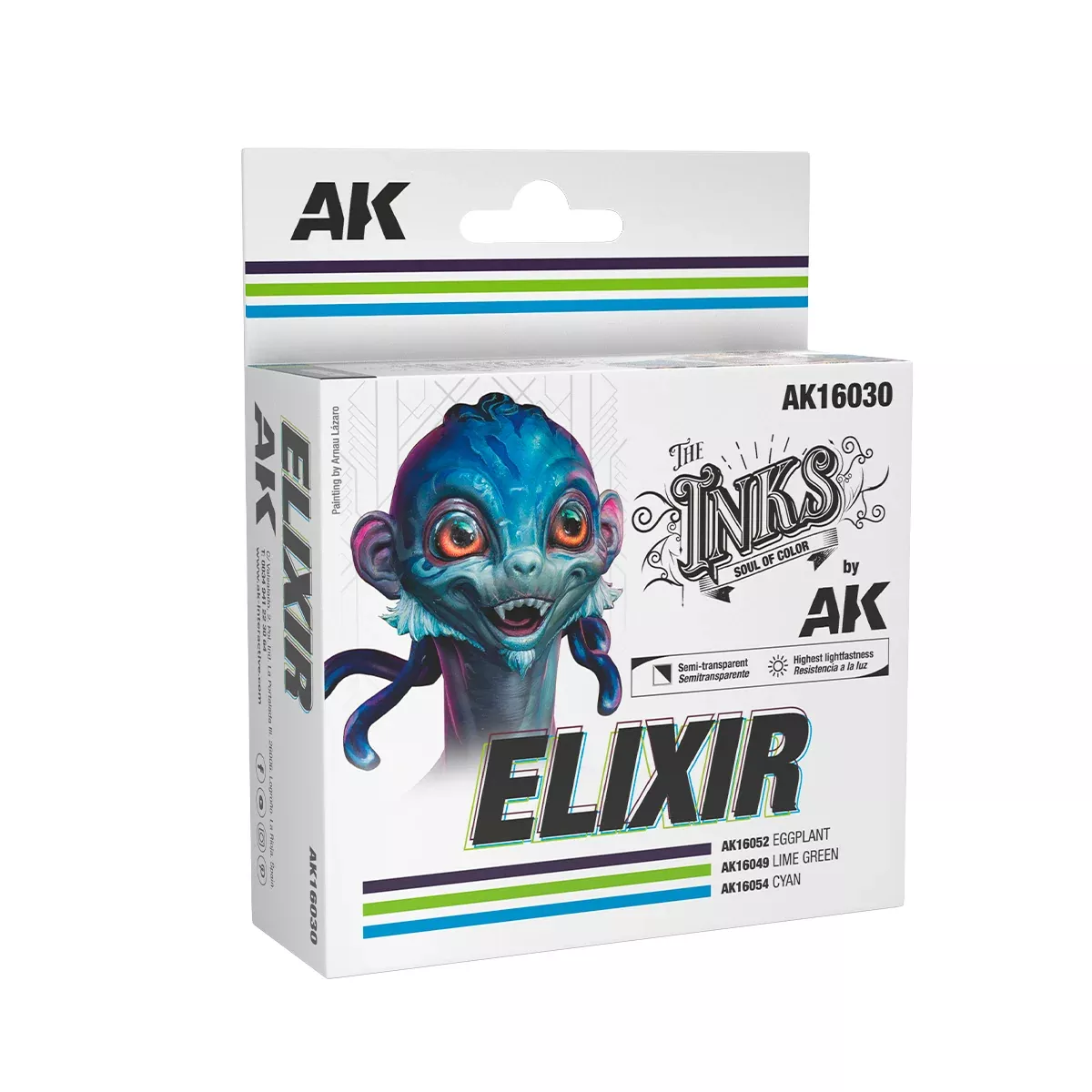AKI 16030 Inks: Elixir Acrylic Set (3 30ml Bottles)