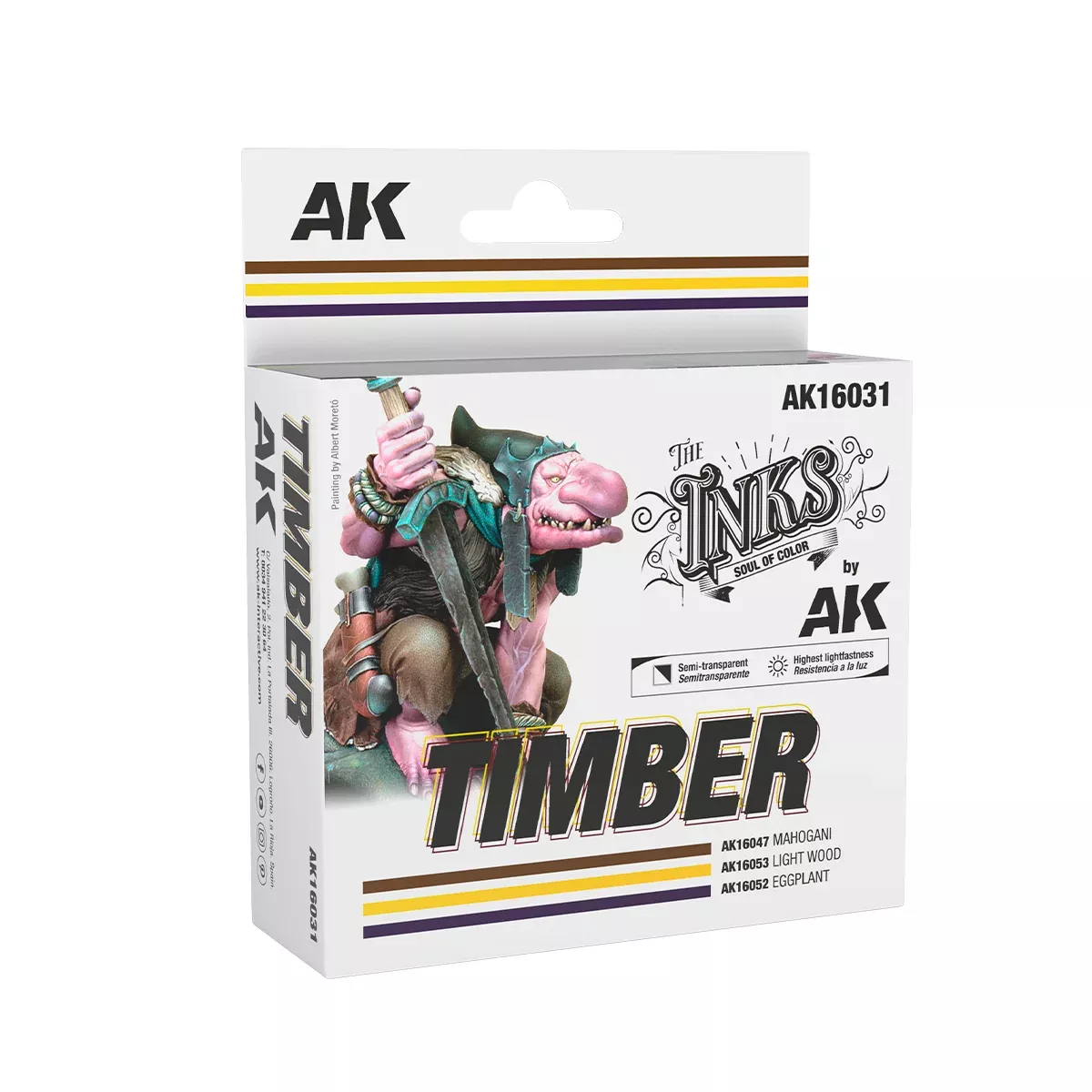 AKI 16031 Inks: Timber Acrylic Set (3 30ml Bottles)