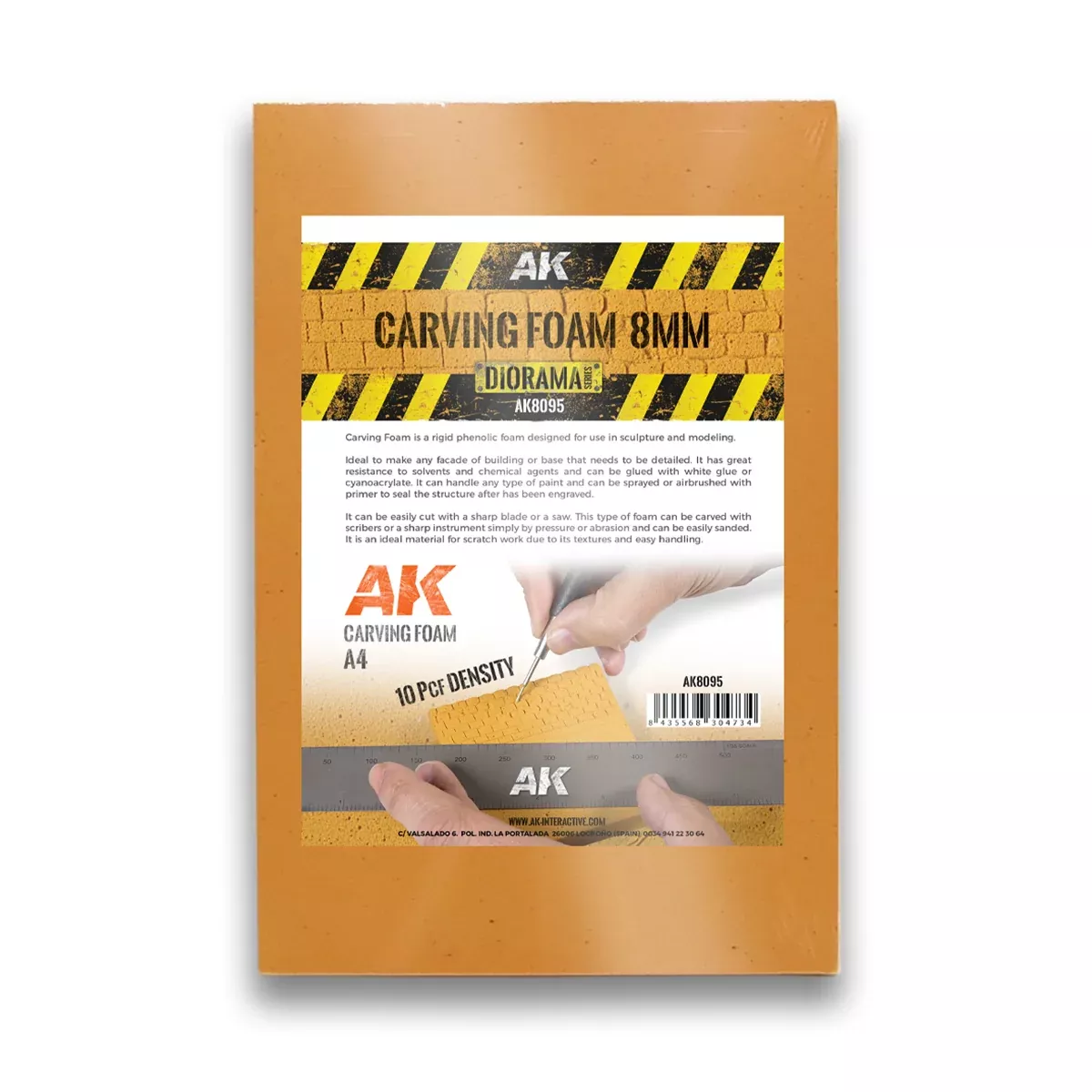 AKI 8095 Carving Foam 8mm A4 Size