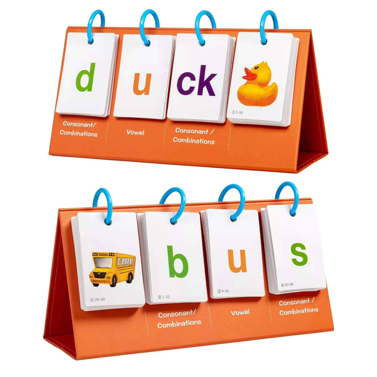 Alened CVC Word Games Flash Cards for Kids 11.4''x 5.