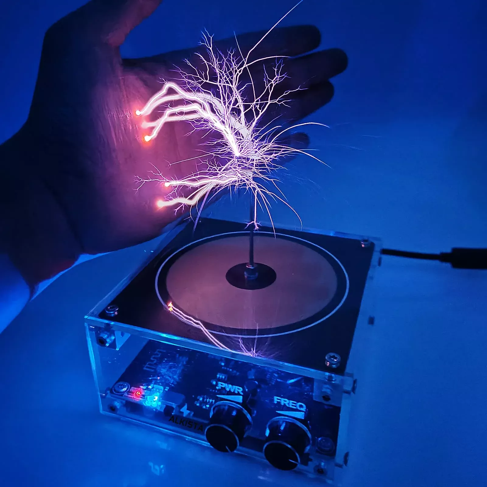 ALKISTA Tesla Music Coil - Square Wave Playback - 4.2x4.2x