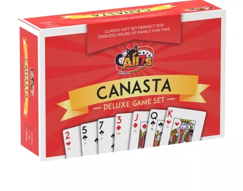 All7s Deluxe Canasta Game Set - Classic Card Game for 2+ Players, Idea