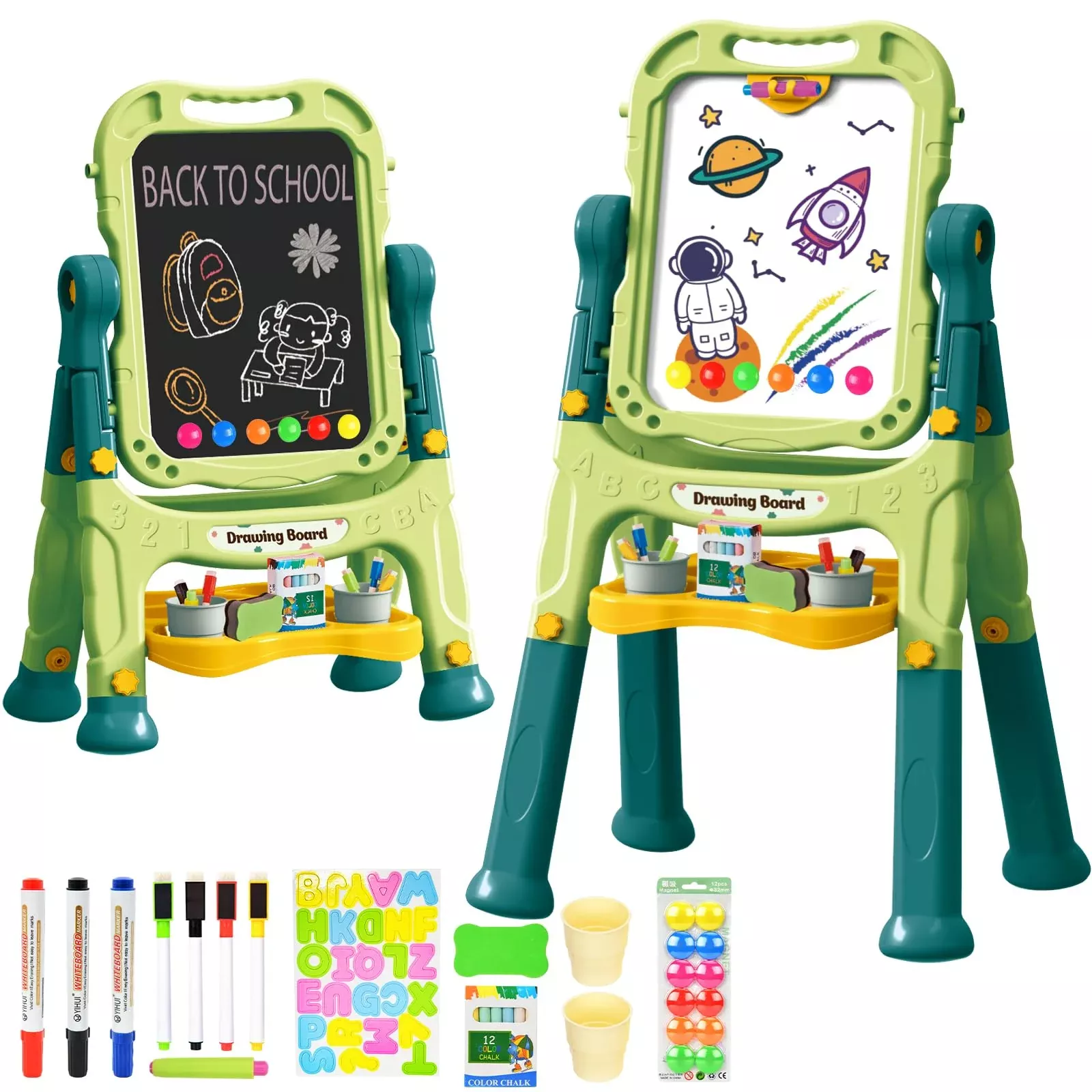 Amagoing Easel For Kids, Adjustable Standing Art Easel For Toddler, Do