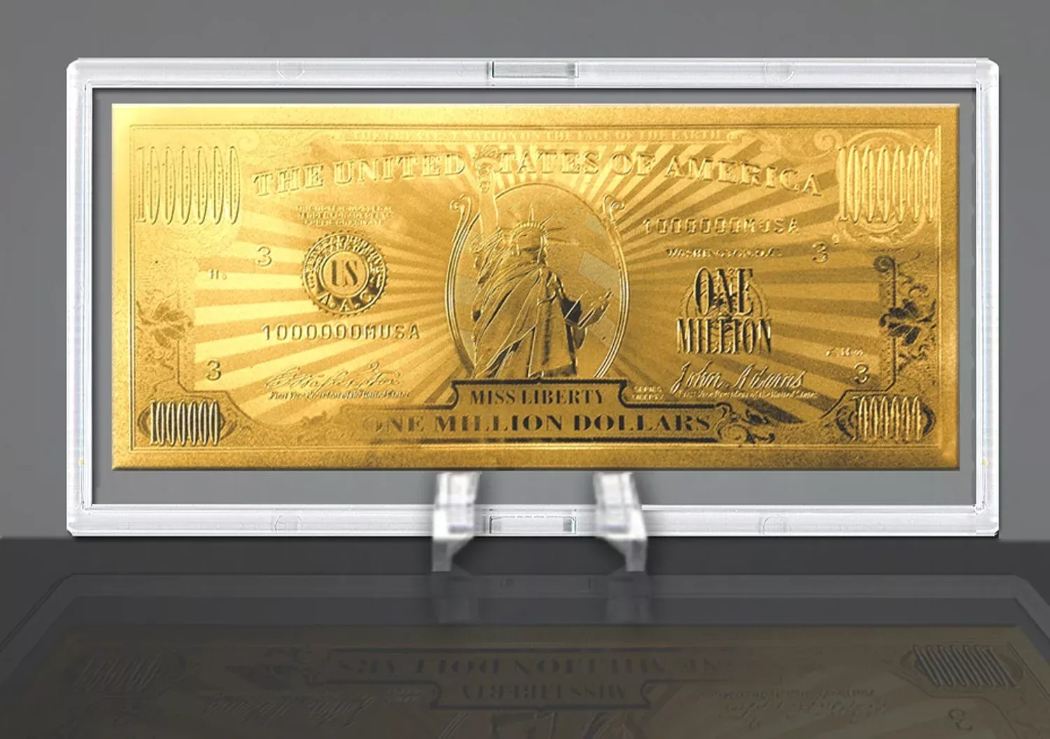 American Art Classics Gold Million Dollar Bill Commemorative - Small S