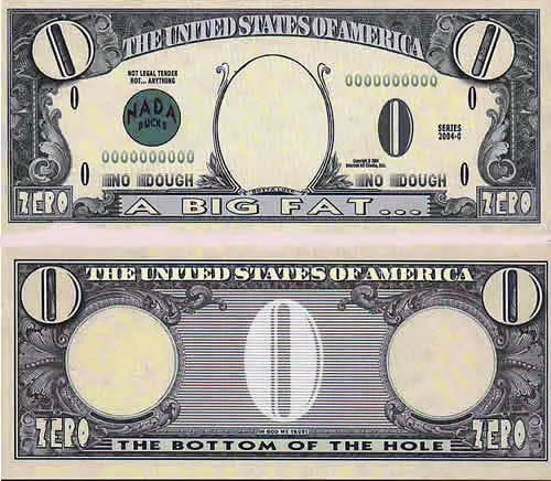 American Art Classics Novelty Bill - Green - 6.14" x 2.61