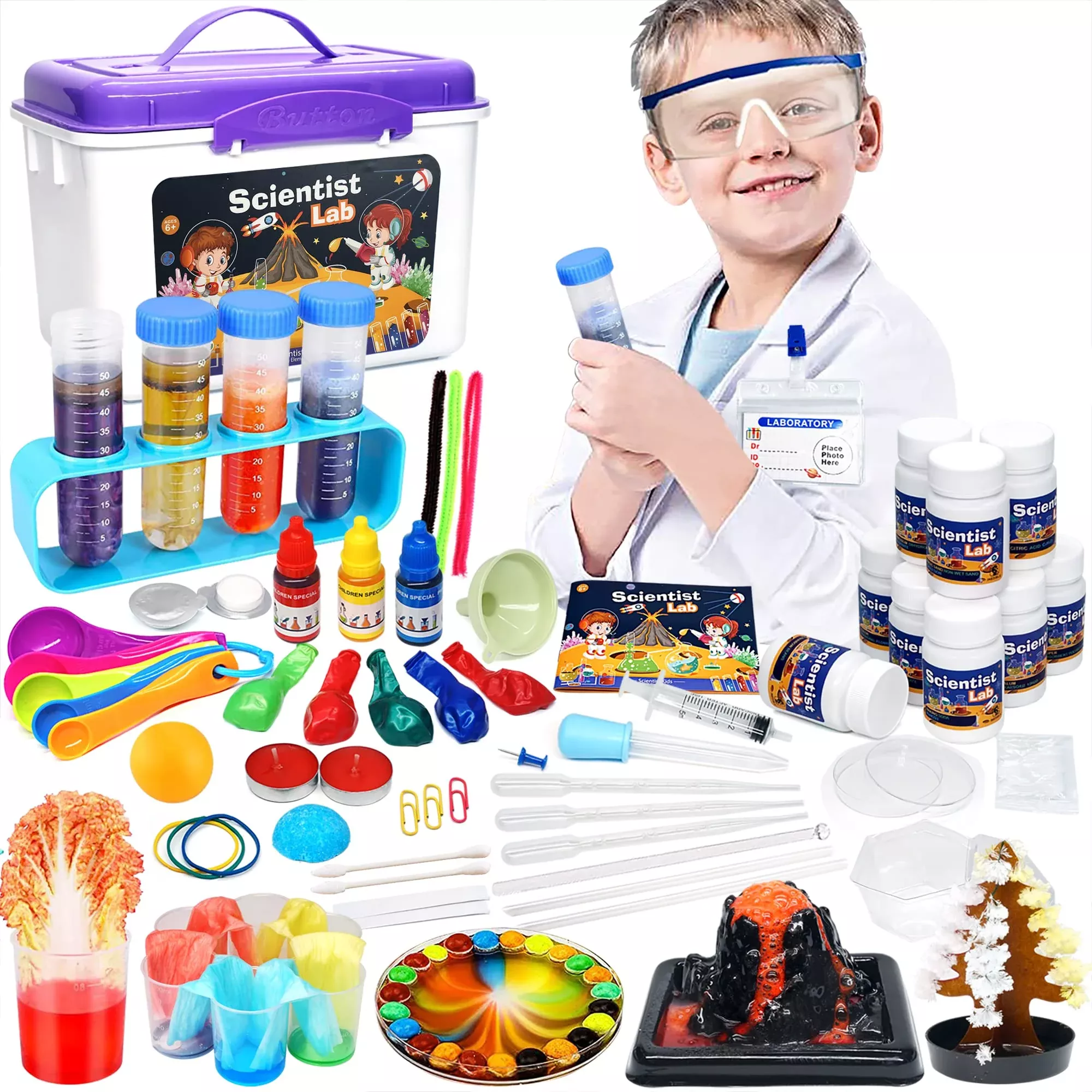 Amerrly Science Experiment Set for Kids - 56 Experiments, Safe & Fun