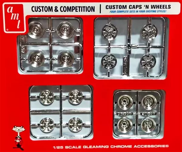 amt 021 1/25 Custom & Competition Custom Caps 'N Wheels Parts Pack