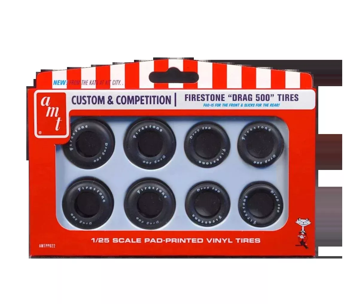 amt 022 1/25 Custom & Competition Firestone Drag 500 Tire Parts Pack