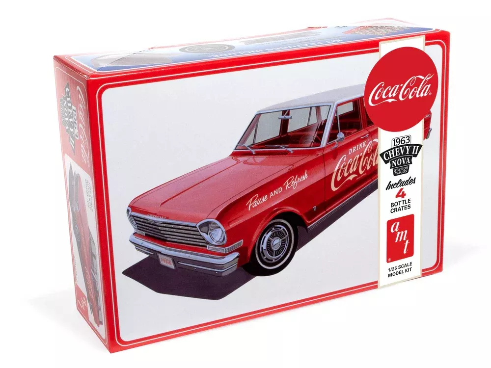 amt 1353 1/25 1963 Chevy II Nova Wagon (Coca-Cola) Level 3 Model Kit